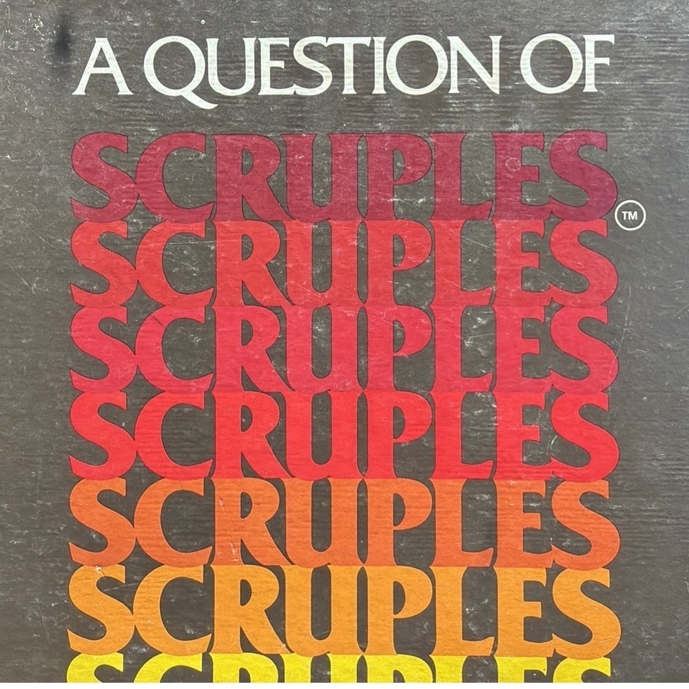 Scruples OS Black Vintage 1984 Moral Dilemmas Retro Card Game Adult